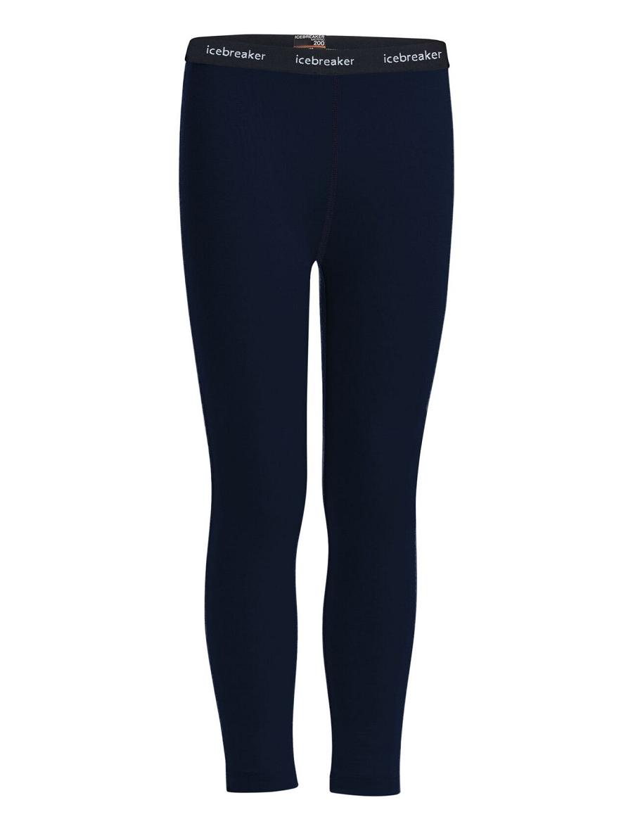 Kids\' Icebreaker Merino 200 Oasis Thermal Leggings Midnight Navy | CA 1014HAPK